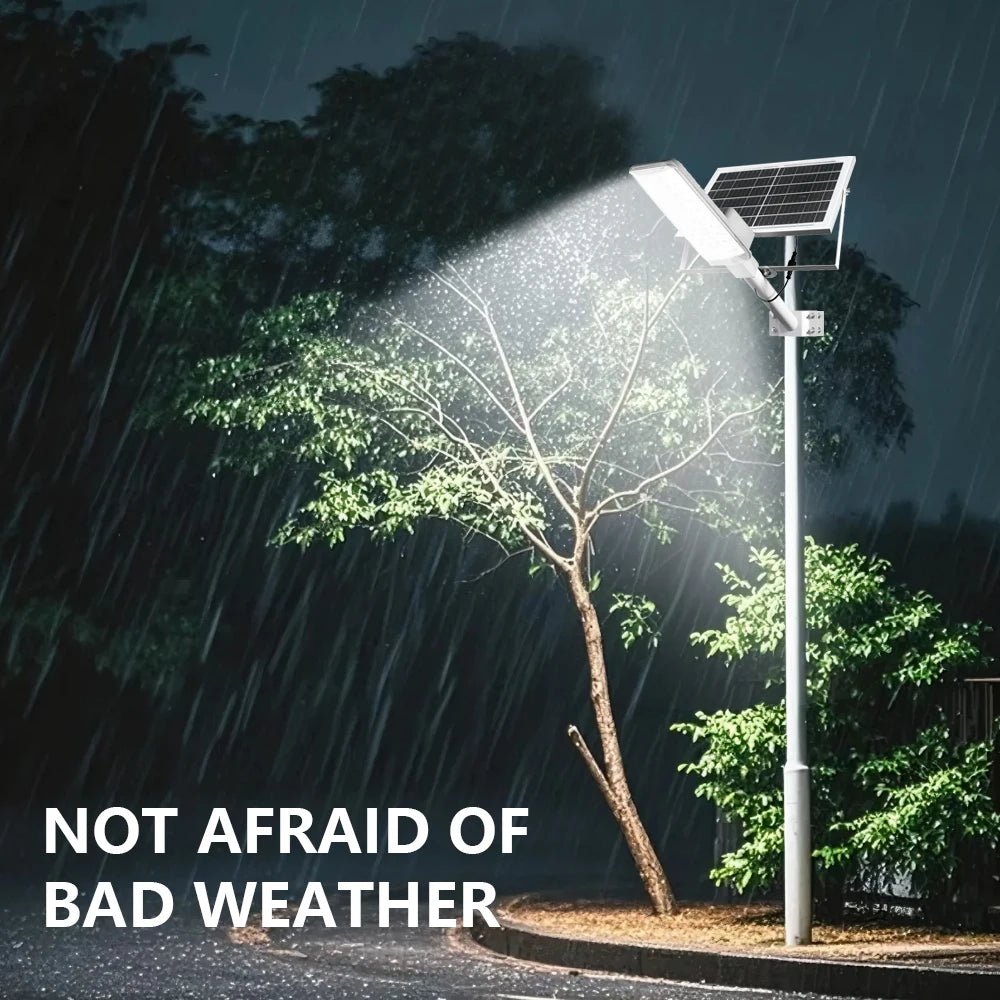 Outdoor Solar Street Lights Set With Motion Sensor And Remote