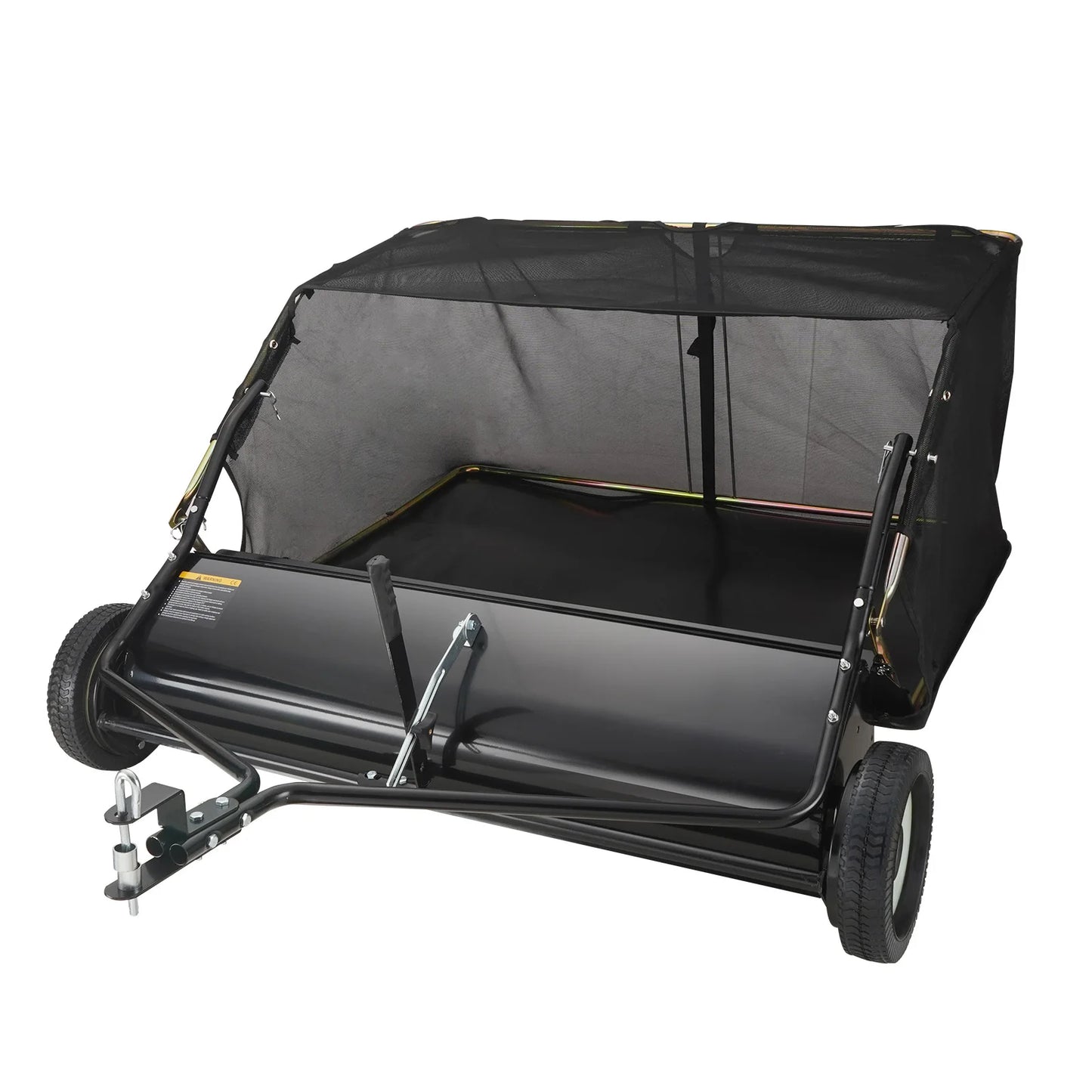 SucceBuy Tow Behind Lawn Sweeper Large Capacity Leaf And Grass Collector
