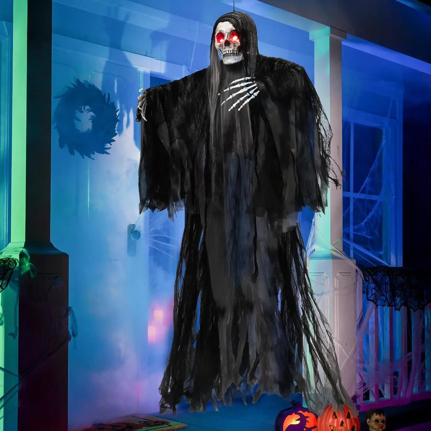 Joyfy Animated Hanging Grim Reaper Halloween Decorations