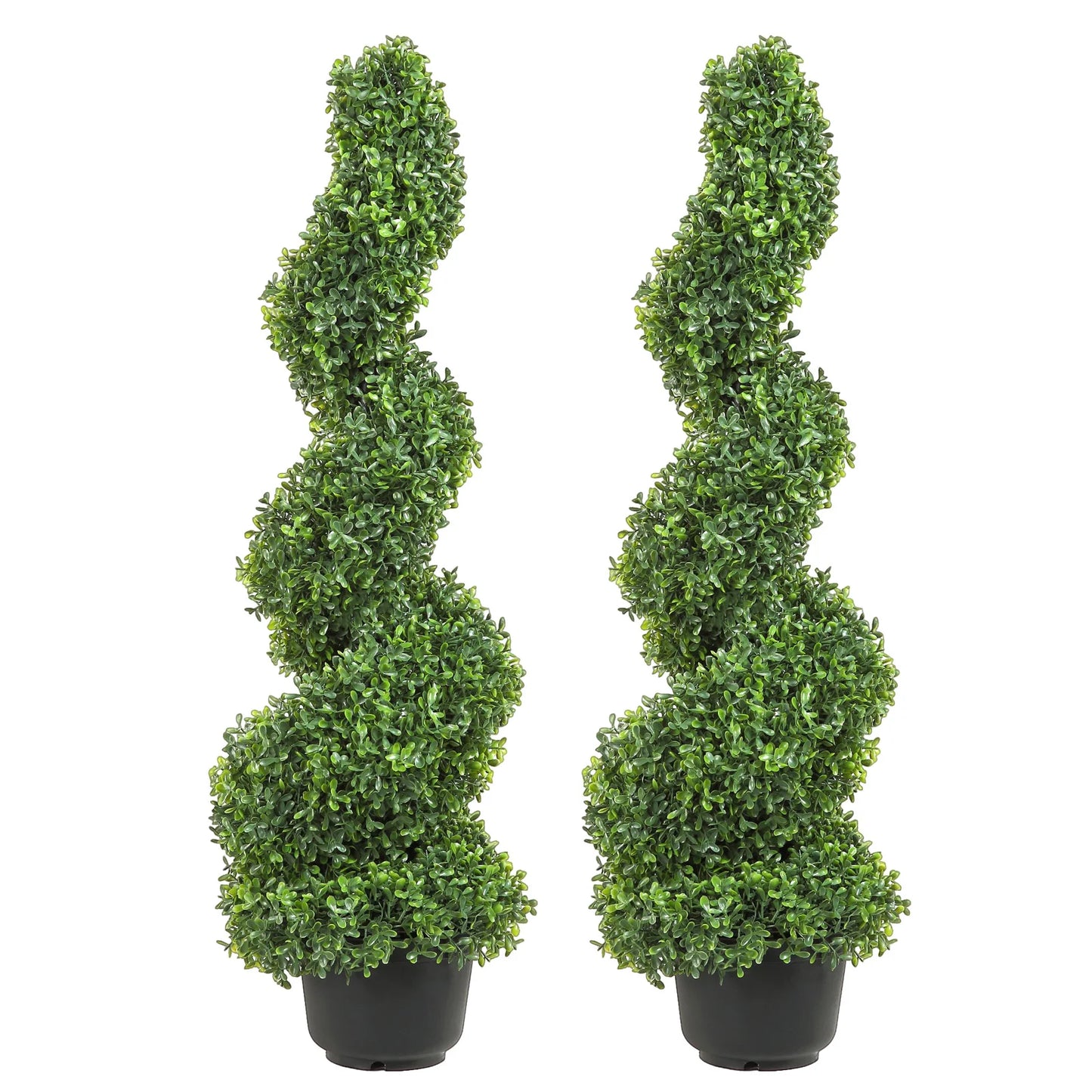 Artificial Boxwood Tower Topiary Spiral Plant For Garden Decoration