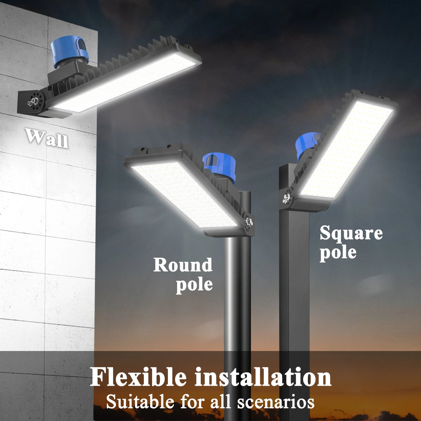 100W Dusk To Dawn Parking Lot Light With Photocell IP67
