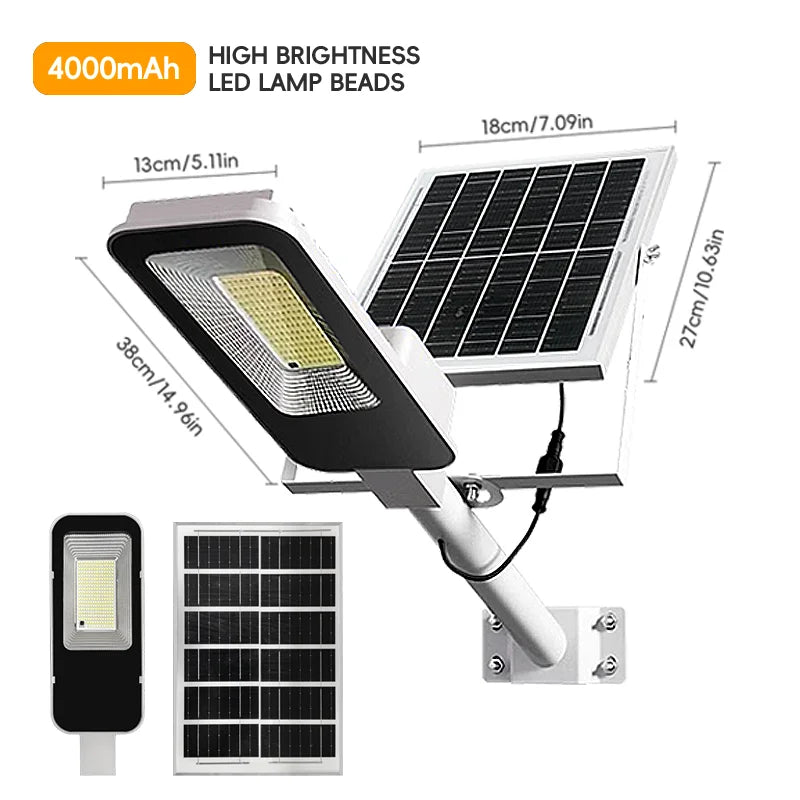 Outdoor Solar Street Lights Set With Motion Sensor And Remote