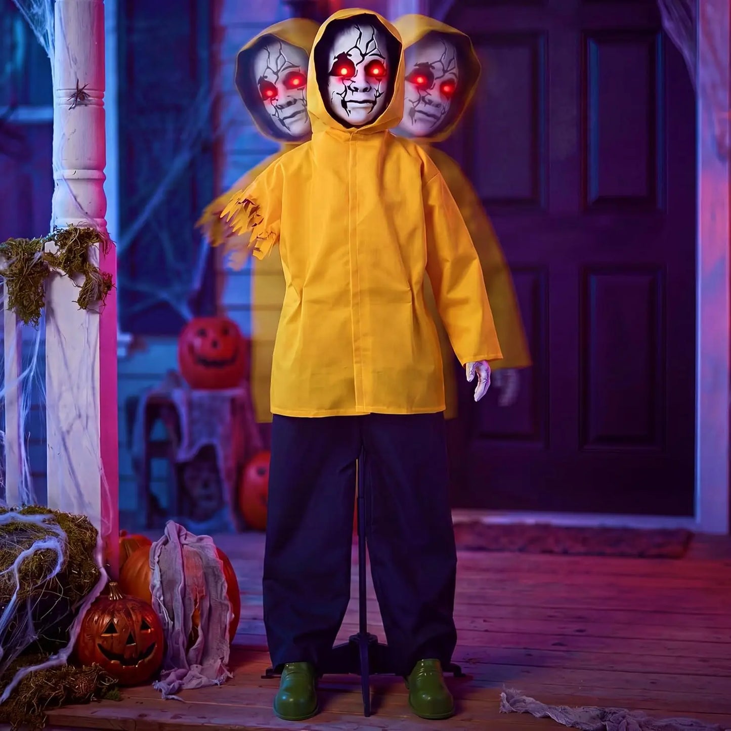 Joyfy Animatronic Ghost Halloween Prop With Sound And Glowing Eyes