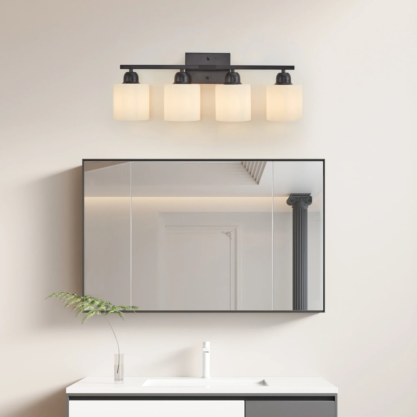 ARLGSITE Four Light Bathroom Vanity Light Over Mirror