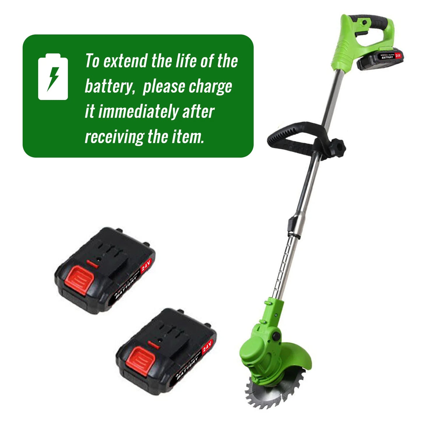 Cordless 2 In 1 Lawn Mower Edger Brushless Motor 650W