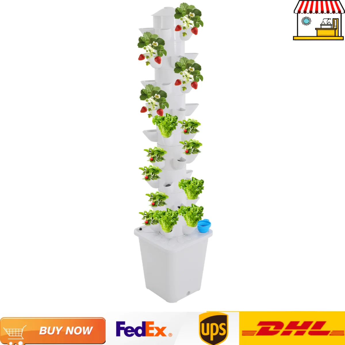 45-Holes Hydroponic Garden Vertical Tower For Balcony And Greenhouse