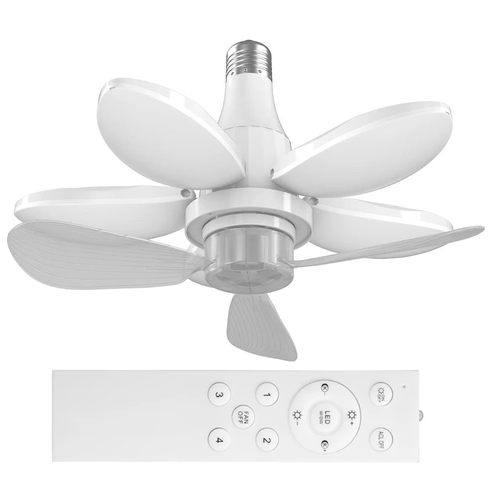 Sikiwind Modern Ceiling Fan With LED Light Remote Control Silent