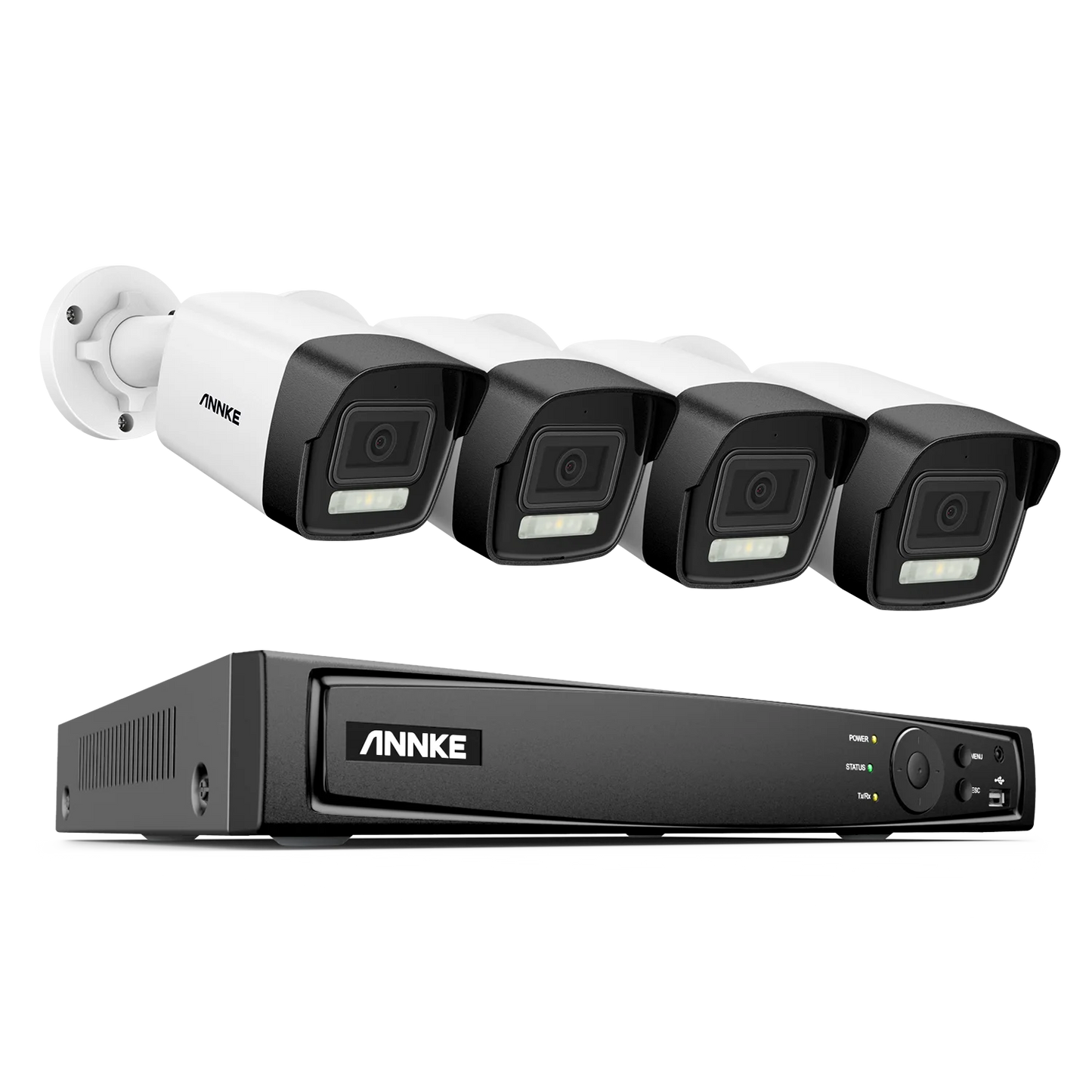 ANNKE 8CH 4K NVR With 4 IP Weatherproof Outdoor Cameras