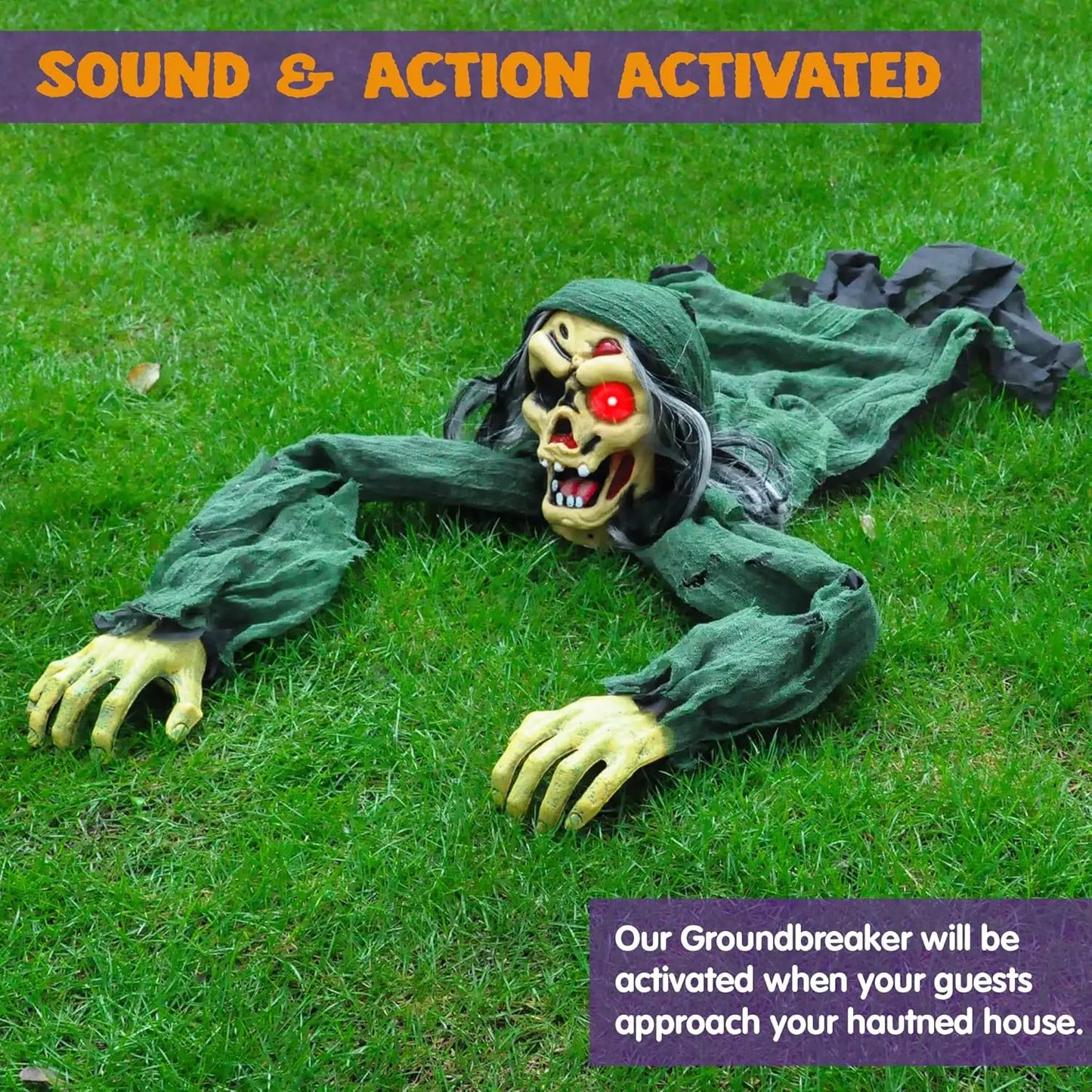 Joyfy Scary Zombie Groundbreaker Halloween Outdoor Decoration Prop