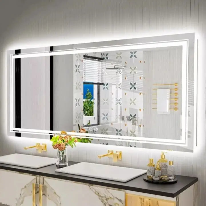 Wall Mounted LED Bathroom Mirror With Touch Control And Backlight