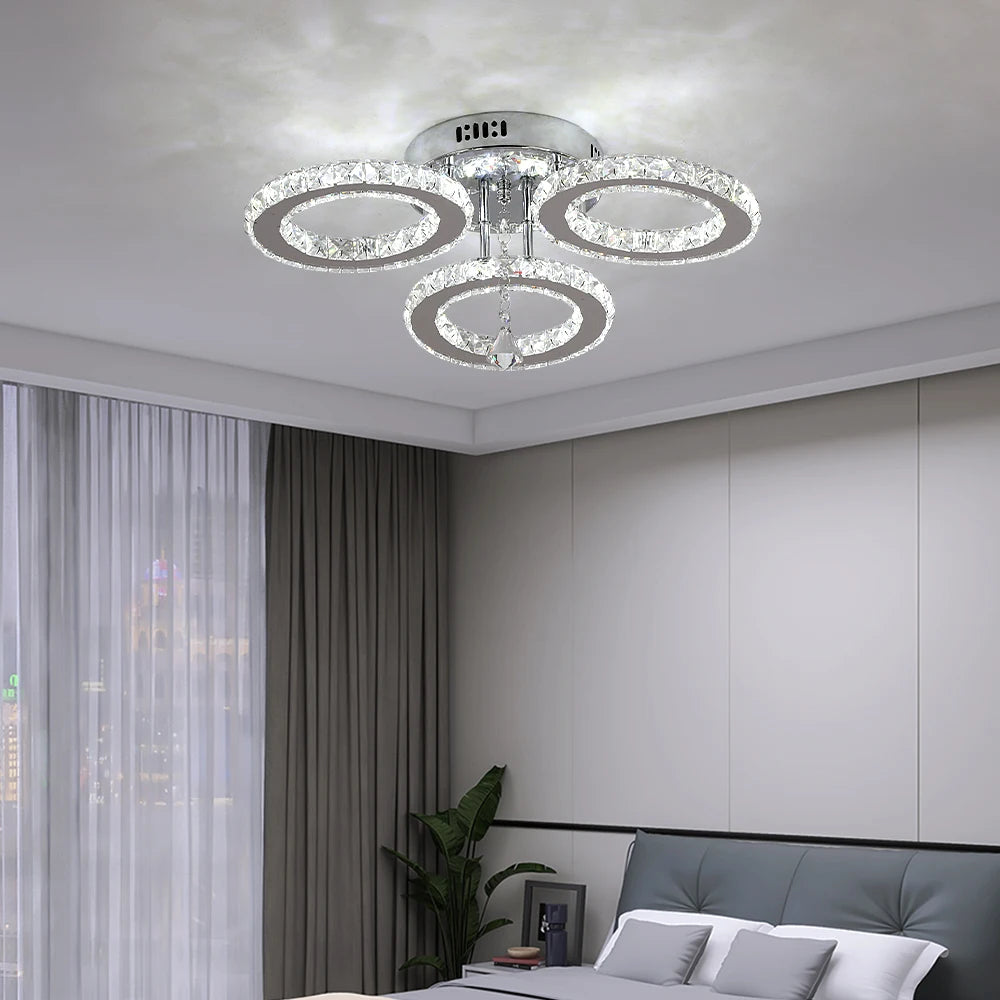 Vinilky Modern Crystal Ceiling Chandelier For Living Room