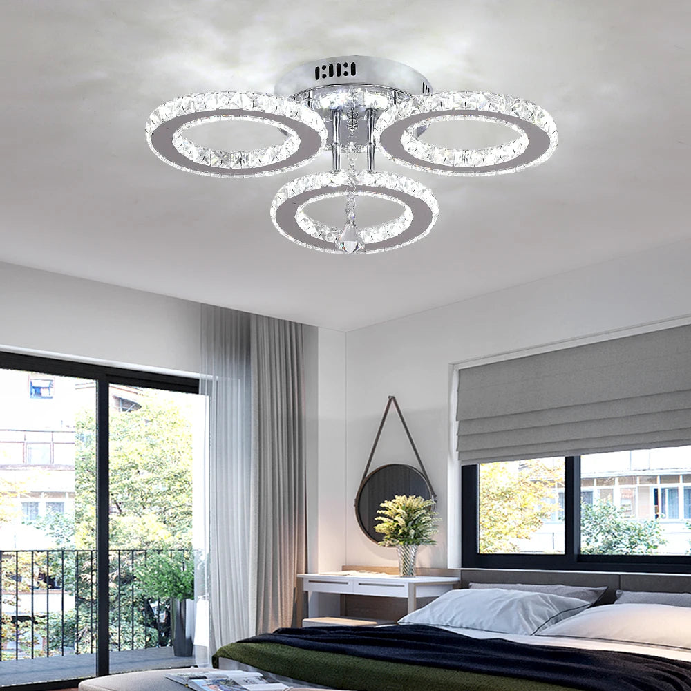 Vinilky Modern Crystal Ceiling Chandelier For Living Room