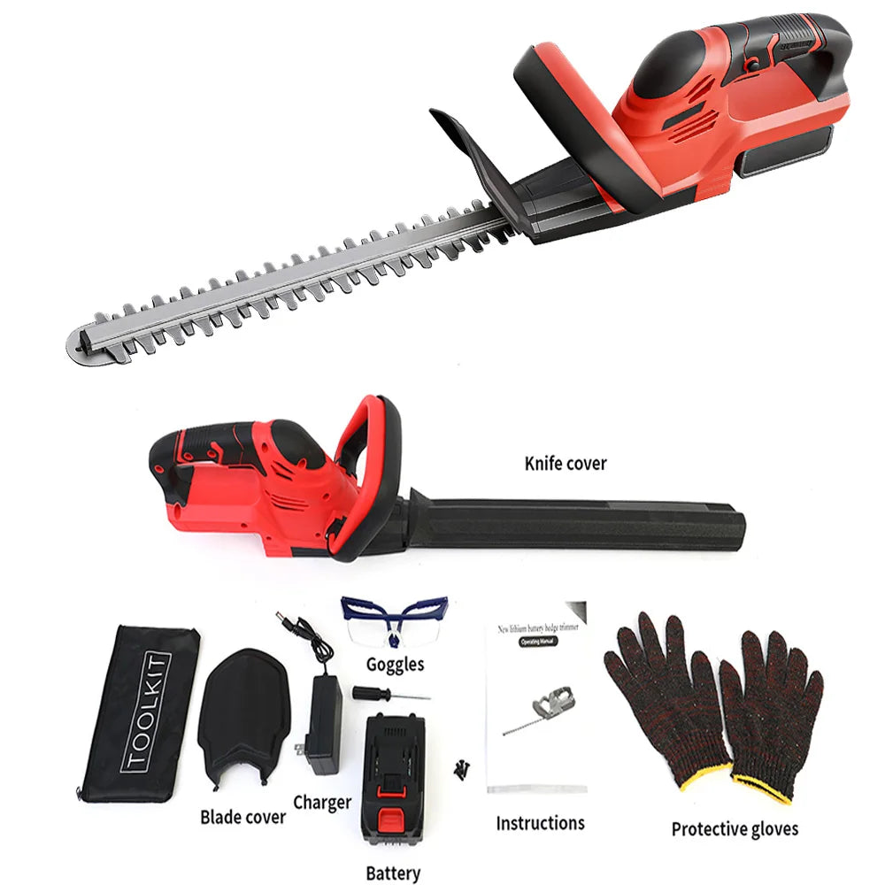 Cordless Hedge Trimmer Battery And Charger Included For Yard Care