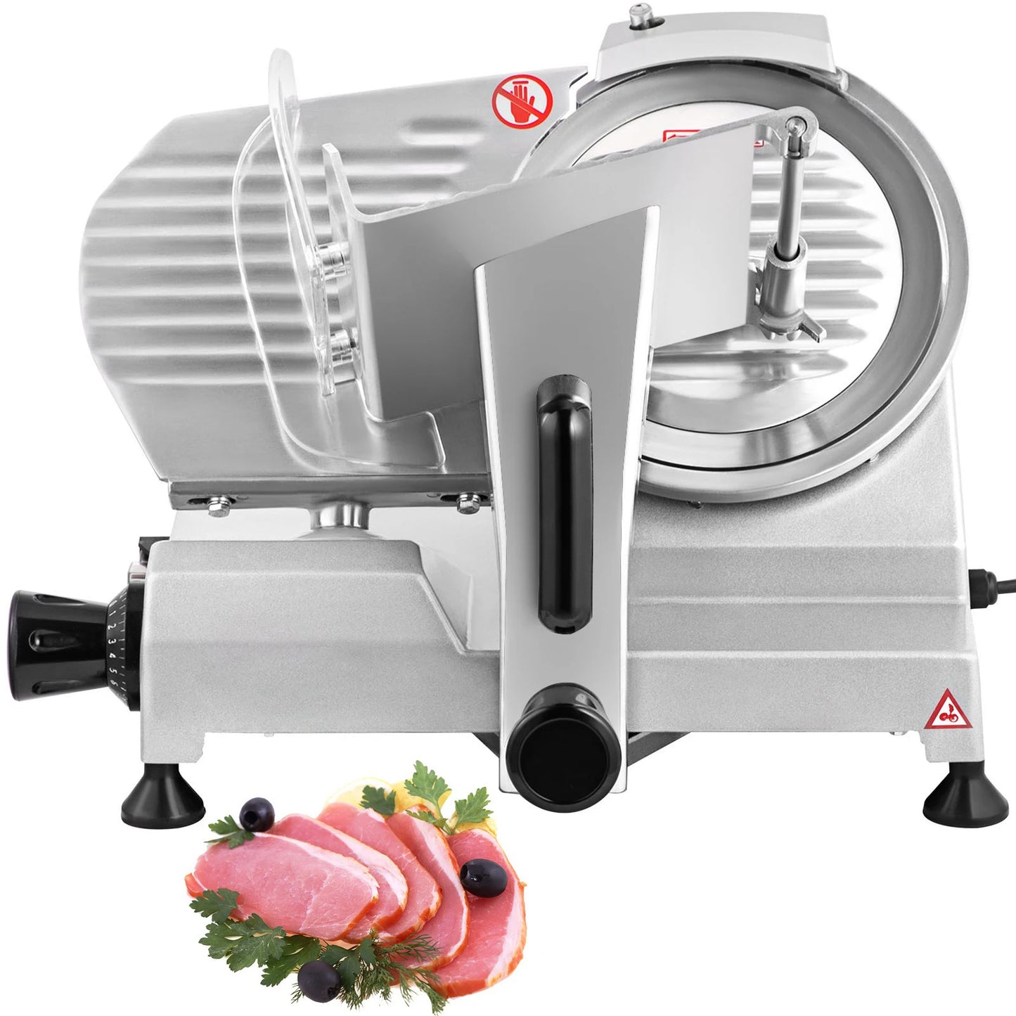 SucceBuy Electric Meat Slicer Adjustable Thickness Carbon Steel Blade