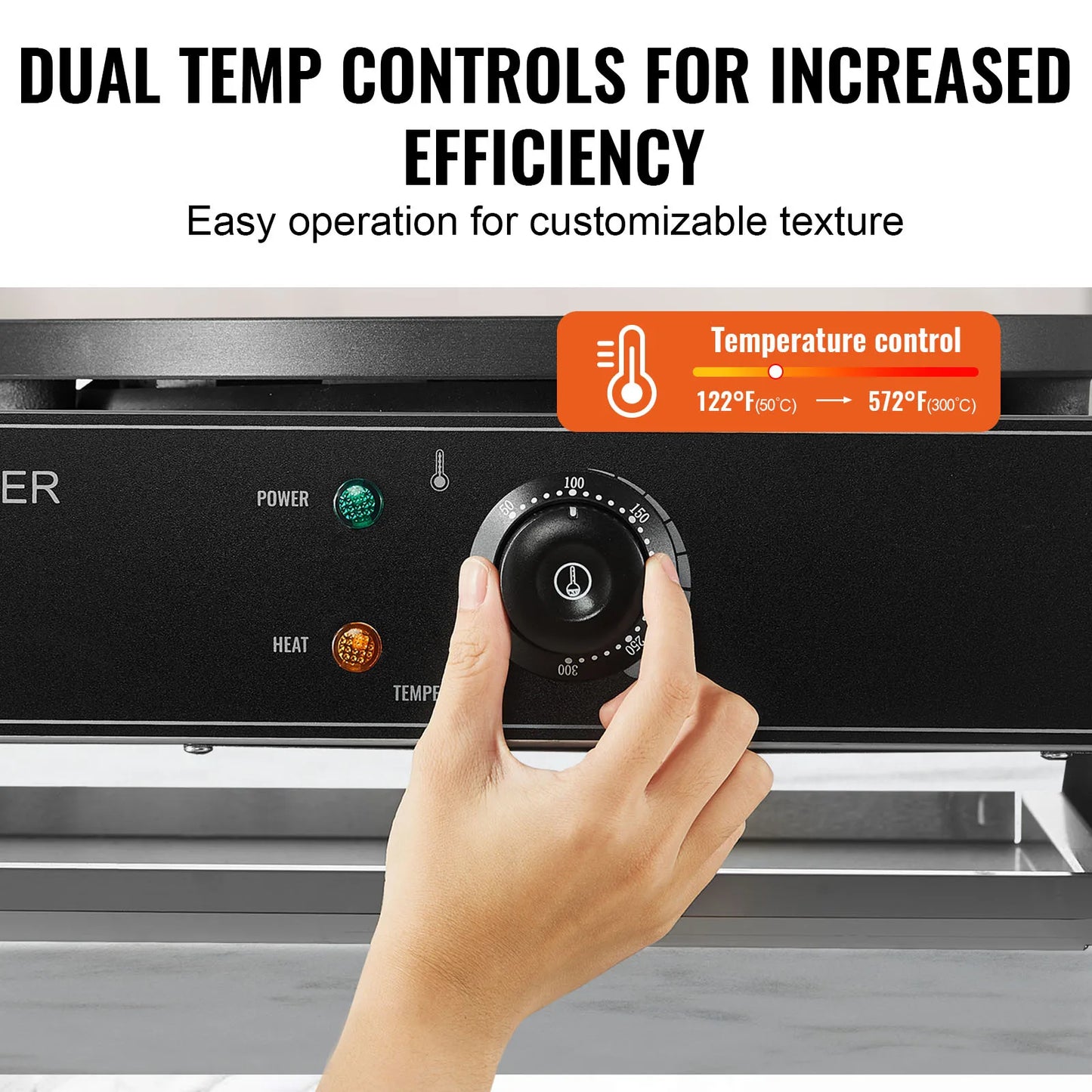 SucceBuy Double Head Electric Crepe Maker Commercial Flat Plate Griddle