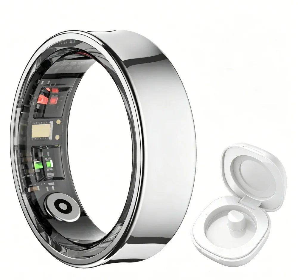R09 Smart Health Ring With Skin Temperature And Multi Sport Mode 5ATM Waterproof