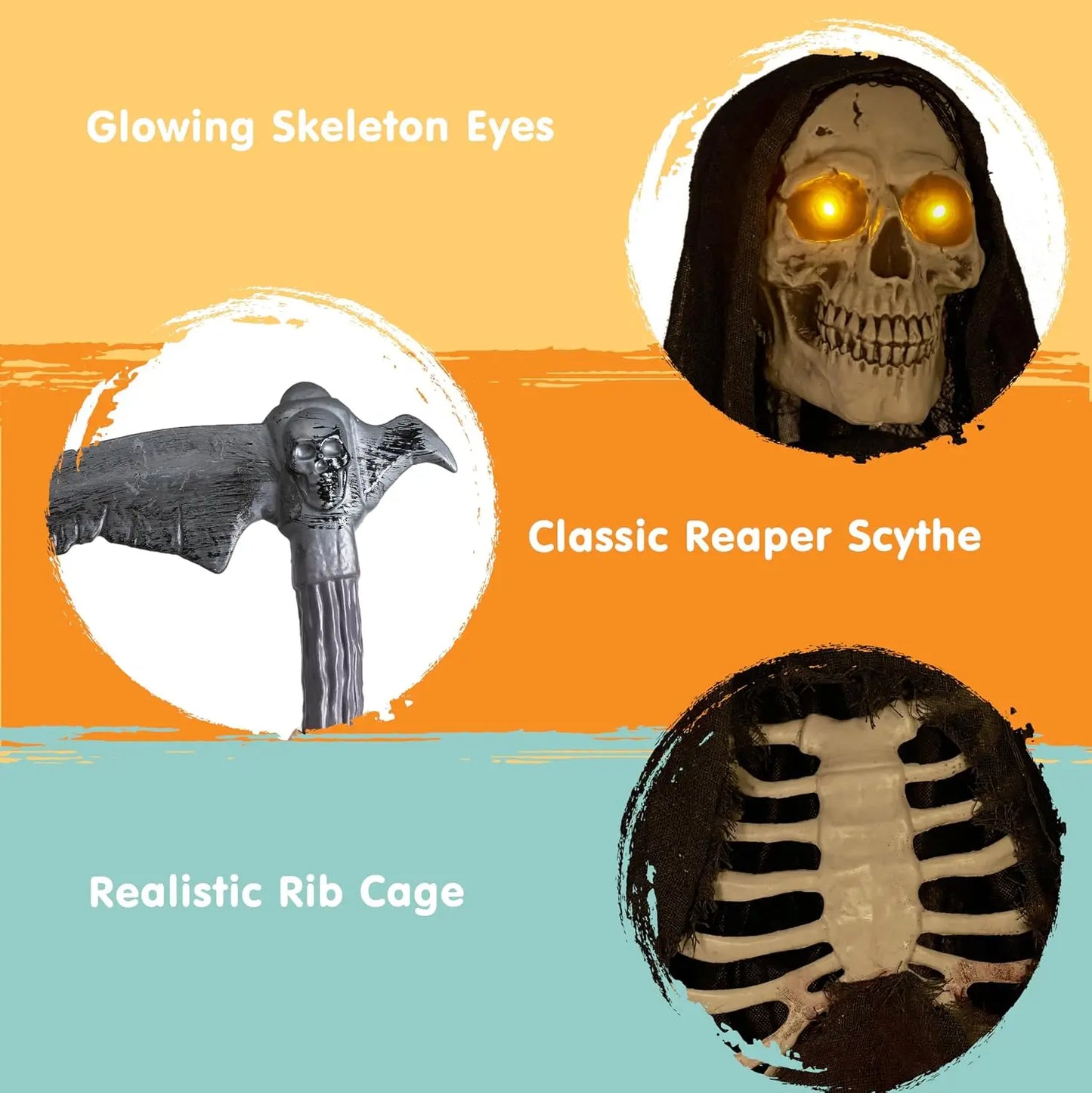 Joyfy Animated Flying Grim Reaper Halloween Outdoor Animatronic Prop
