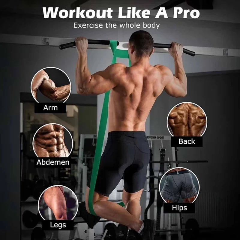 Heavy Duty Resistance Bands Set With Five Loops For Gym