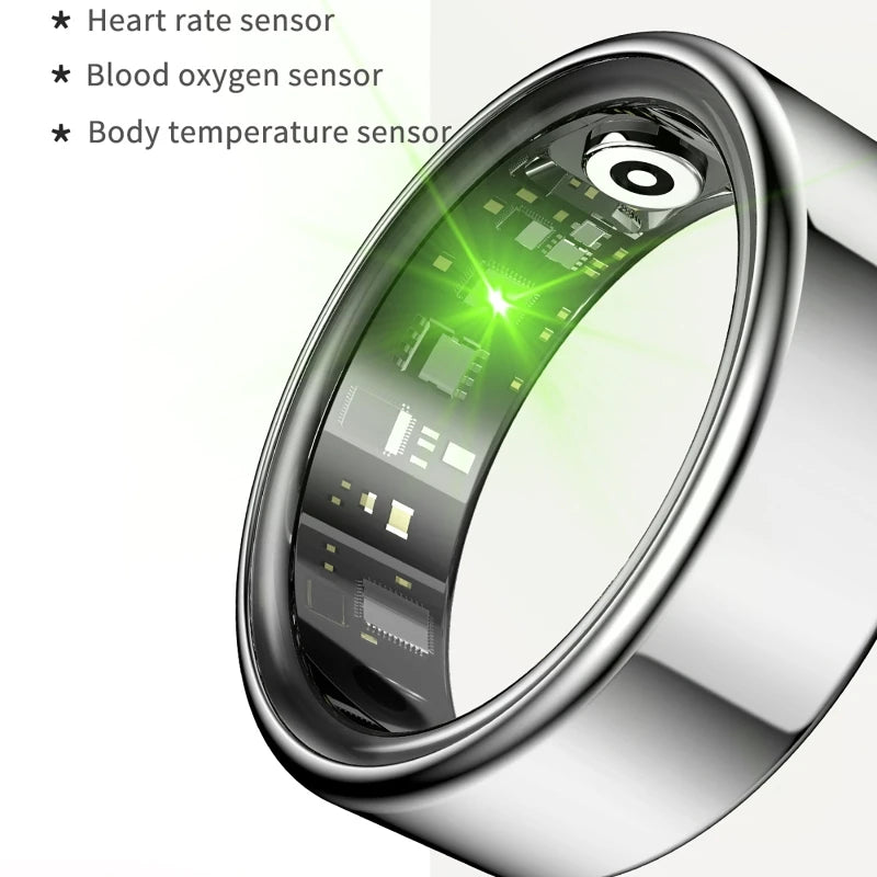 R09 Smart Health Ring With Skin Temperature And Multi Sport Mode 5ATM Waterproof