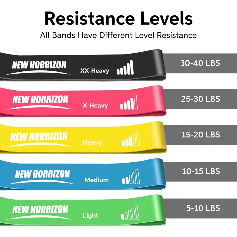 Resistance Bands Set With Carry Bag 5 Levels Home Gym