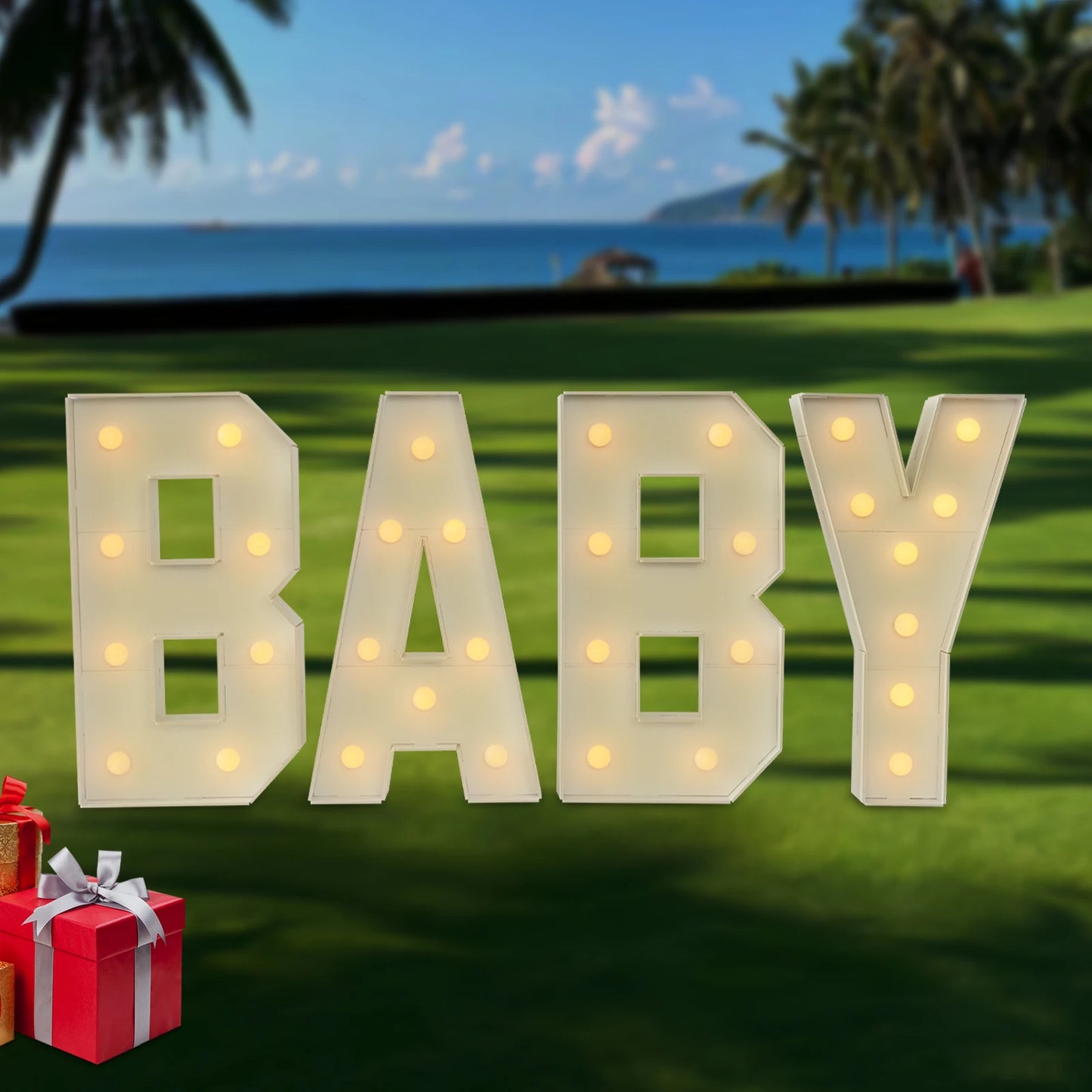 Light Up Letter Lights LED Alphabet Decor For Baby Showers