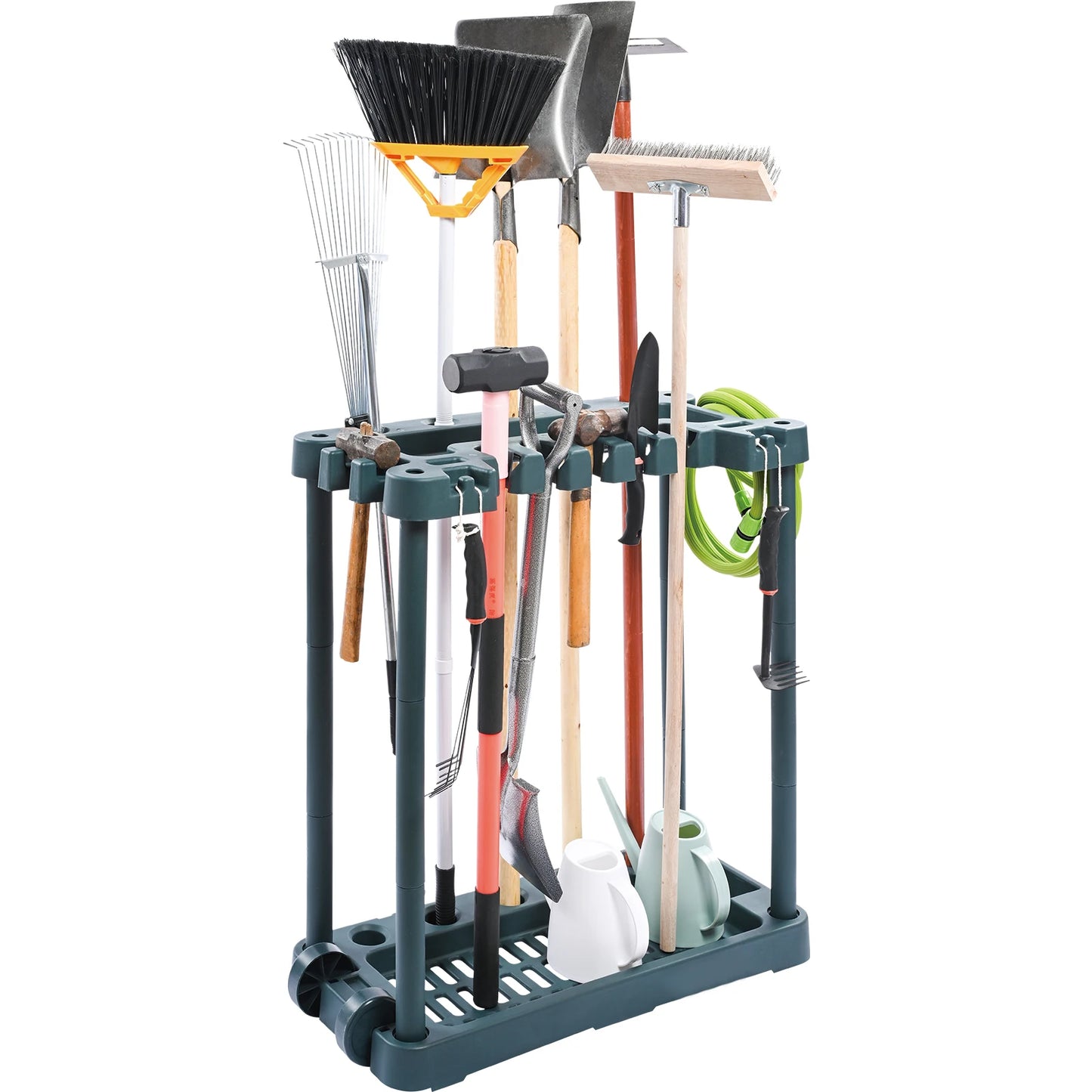 SucceBuy 10 Slot Garden Tool Storage Rack Stand Holder