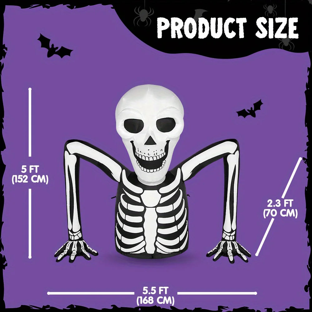 Joyfy Led Inflatable Skeleton Halloween Outdoor Yard Decoration