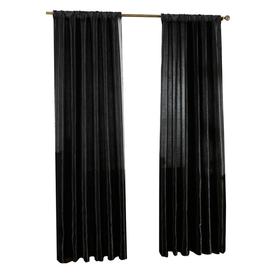 Modern Satin Curtain Semi Blackout Window Drape For Living Room