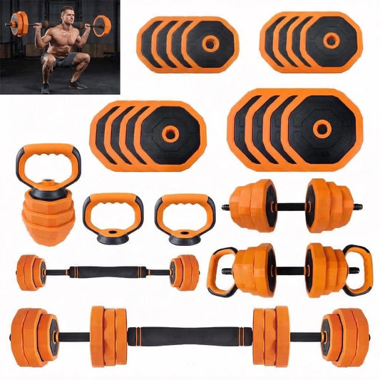 Adjustable Dumbbells 44Lb 4in1 Set For Home Gym Attachments