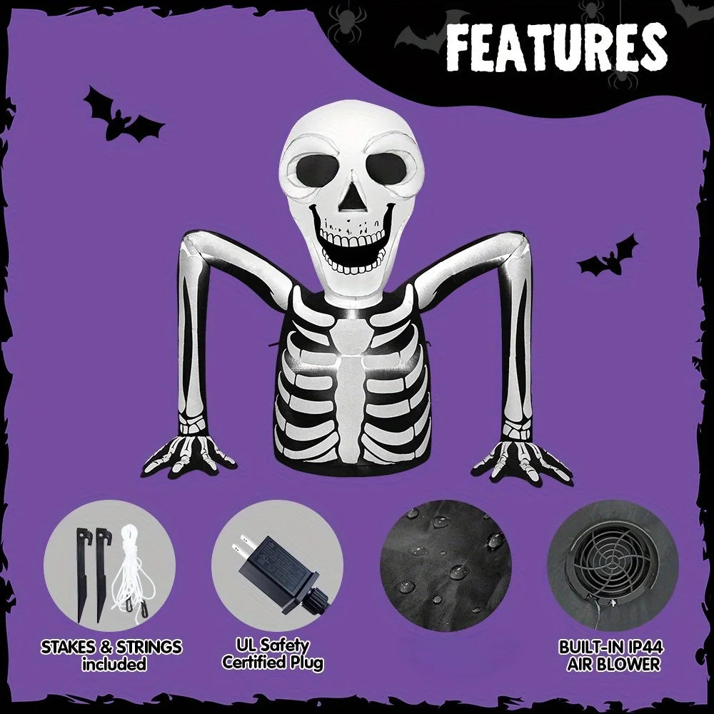 Joyfy Led Inflatable Skeleton Halloween Outdoor Yard Decoration