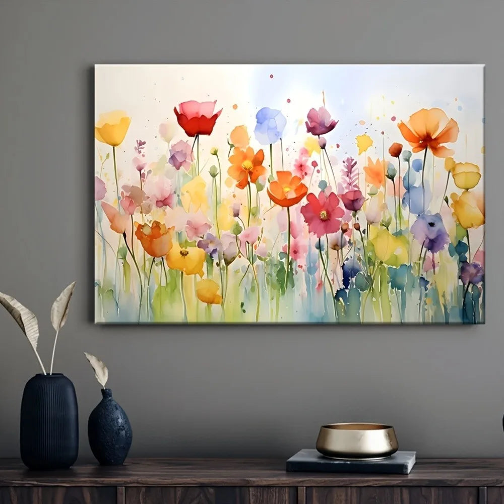 Art Deco Wildflower Mural Wall Decoration For Interiors