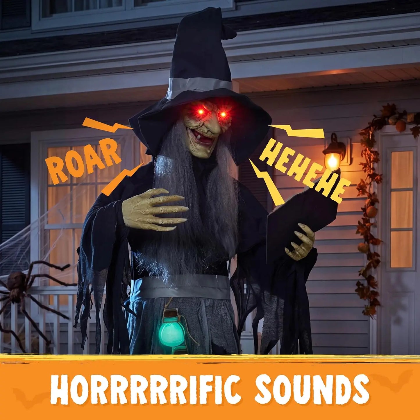 Joyfy Animated Halloween Witch Decoration With Sound Motion