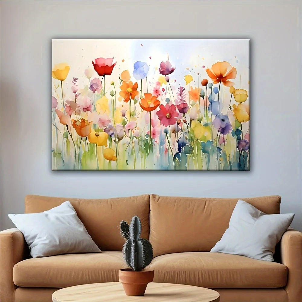 Art Deco Wildflower Mural Wall Decoration For Interiors