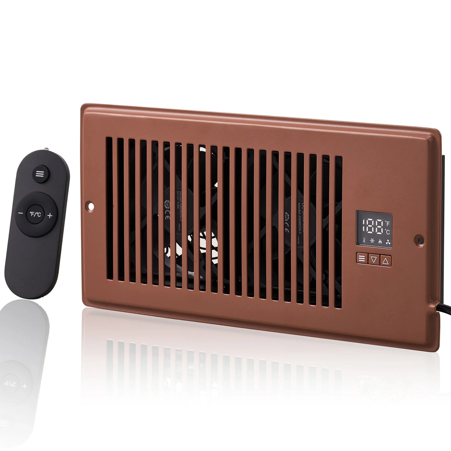 SucceBuy Quiet Register Booster Fan With Remote And Thermostat