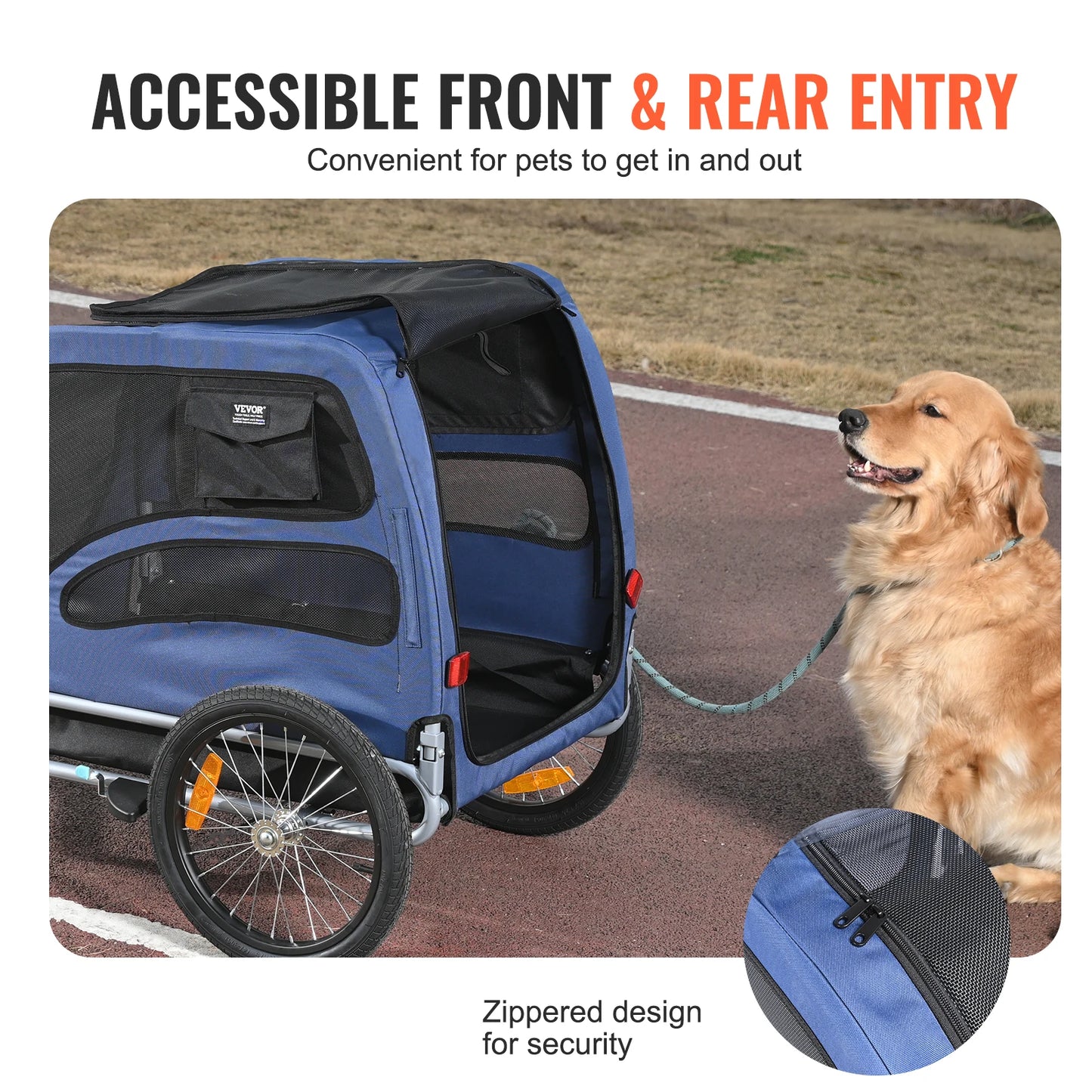 Pet Cart Bicycle Carrier Dog Trailer For Travel And Safety