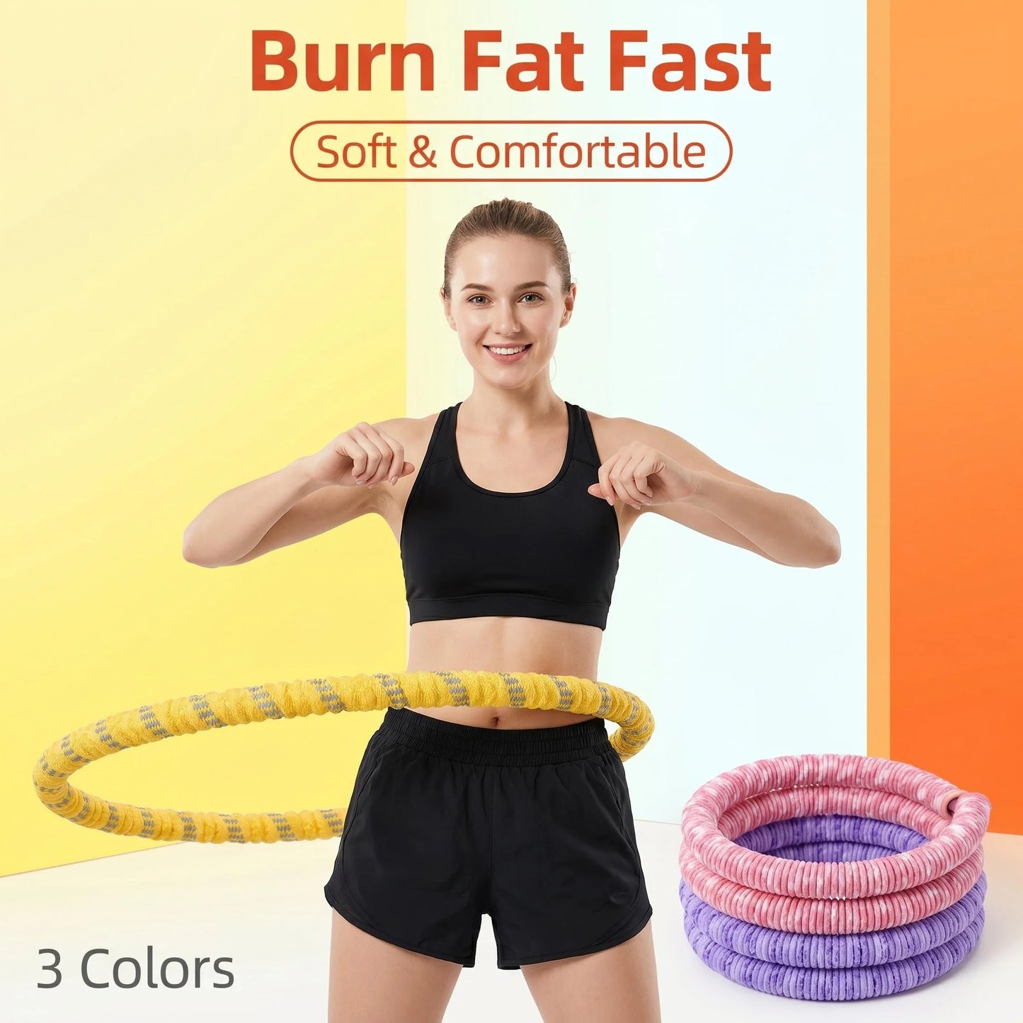 Fitness Circle Pilates Ring Foldable Silent Waist Friendly Portable