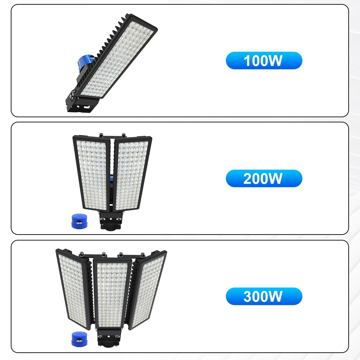 100W Dusk To Dawn Parking Lot Light With Photocell IP67