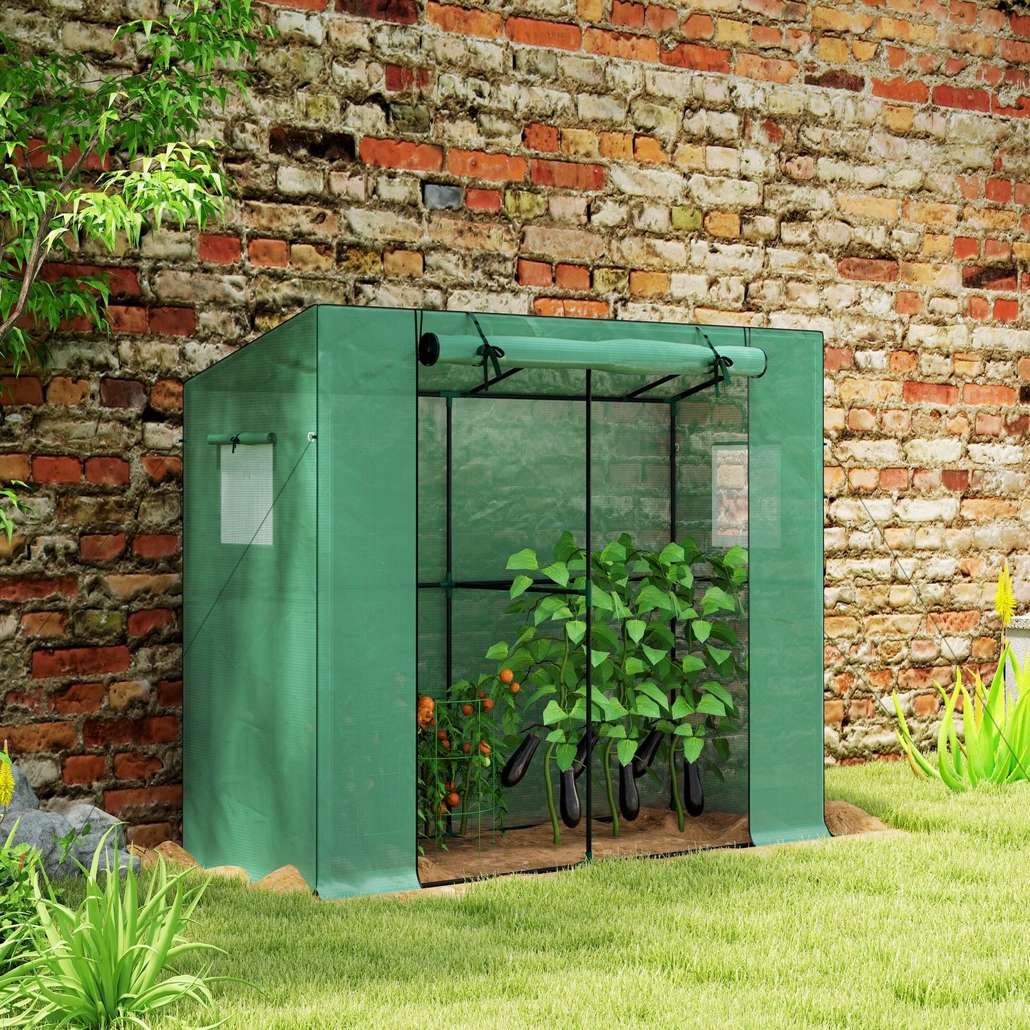 Portable Garden Greenhouse With Reinforced Frame For Plants