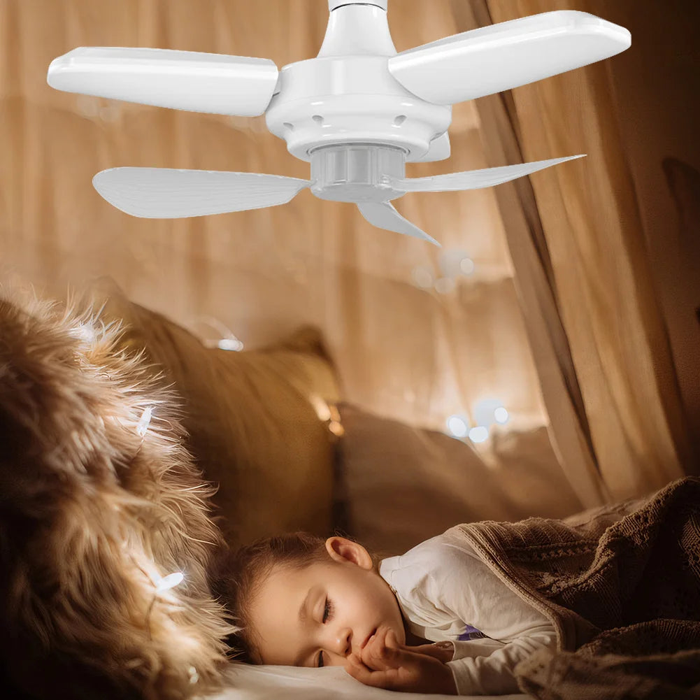 Sikiwind Modern Ceiling Fan With LED Light Remote Control Silent
