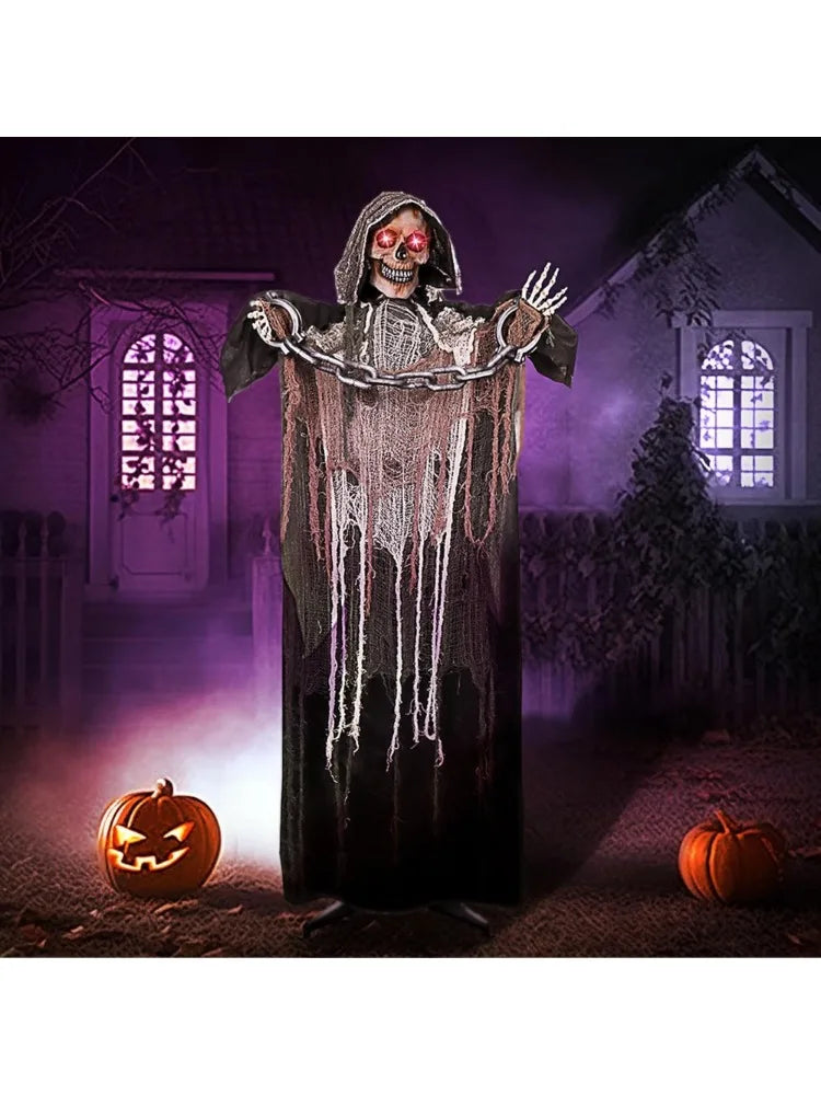 Joyfy Animatronics Grim Reaper Halloween Decoration With Motion Sensor