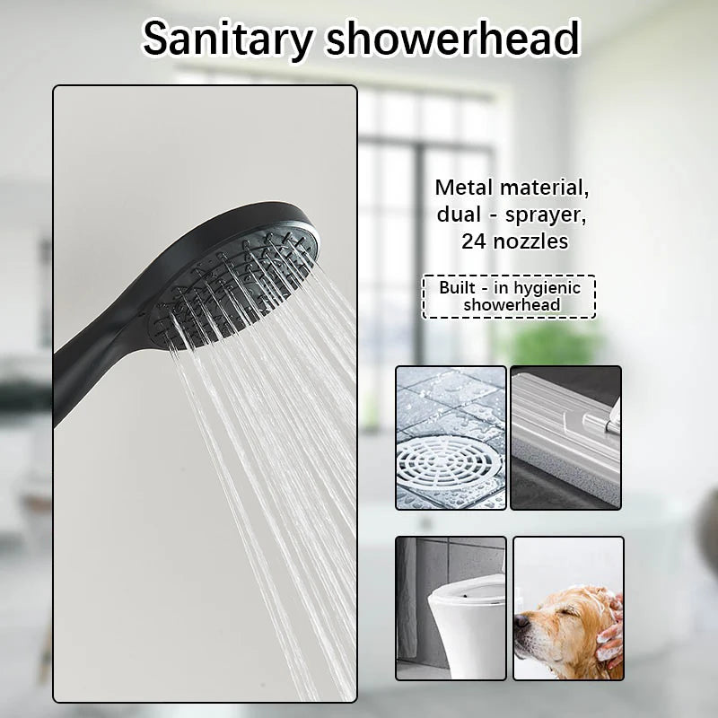 Square 304 Stainless Steel Hand Shower Fixed Support Kit