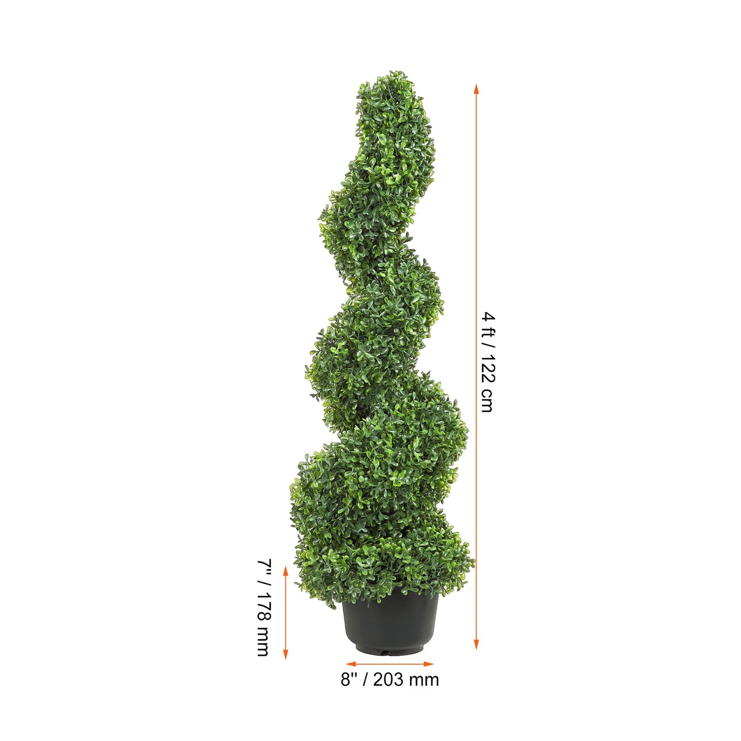 Artificial Boxwood Tower Topiary Spiral Plant For Garden Decoration