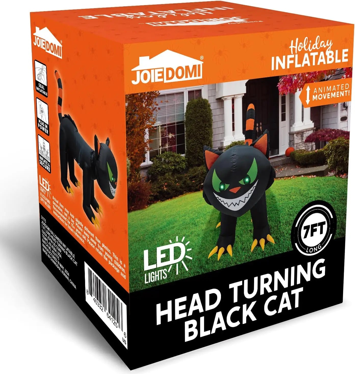 Joyfy Halloween Inflatable Outdoor Cat Decoration With Led Lights