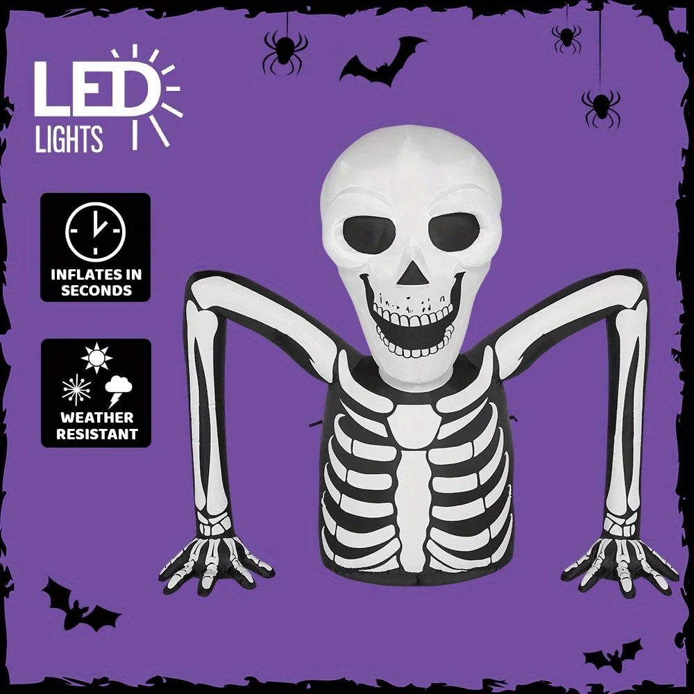 Joyfy Led Inflatable Skeleton Halloween Outdoor Yard Decoration