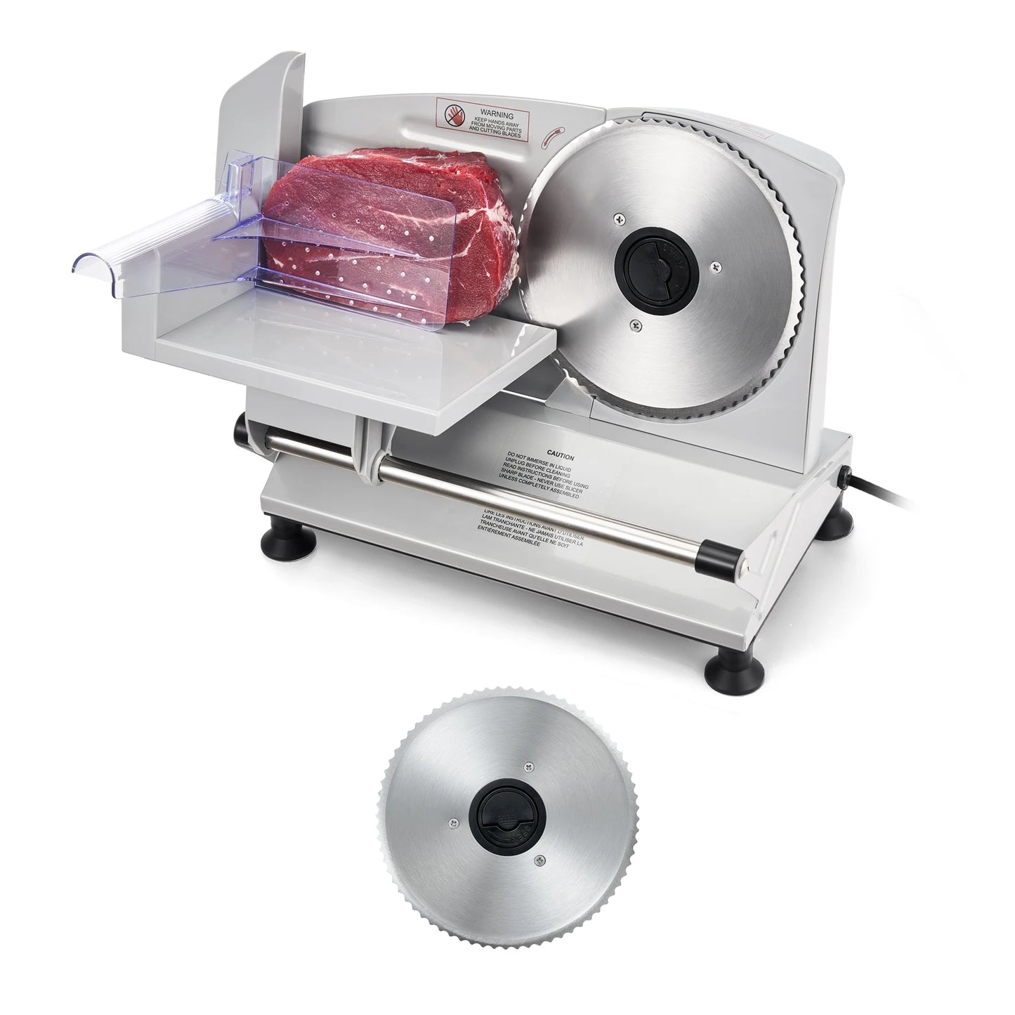 SucceBuy Electric Meat Slicer Machine With Dual Adjustable Blades