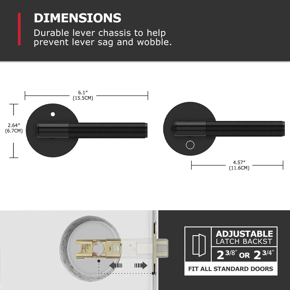 Viladepot Interior Privacy Door Handle Lever For Bedroom And Bathroom