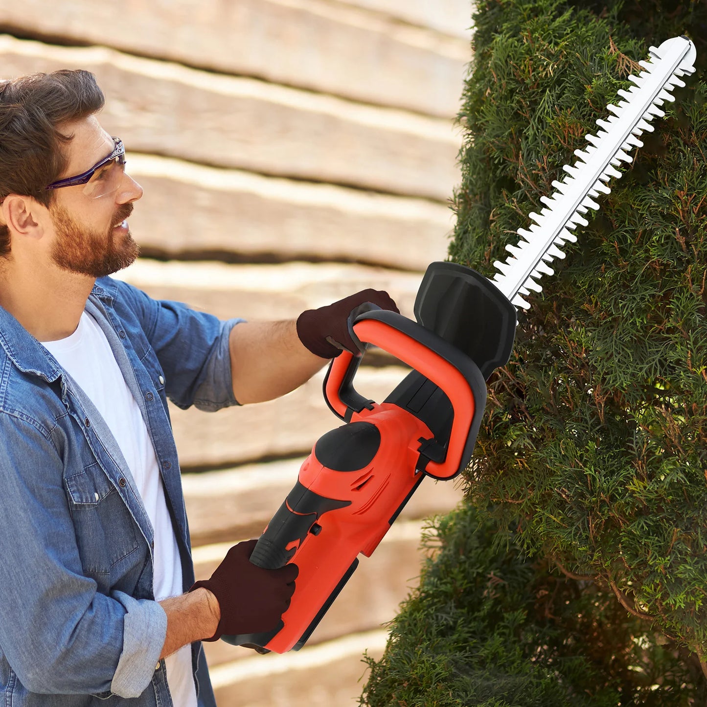 Cordless Hedge Trimmer Battery And Charger Included For Yard Care