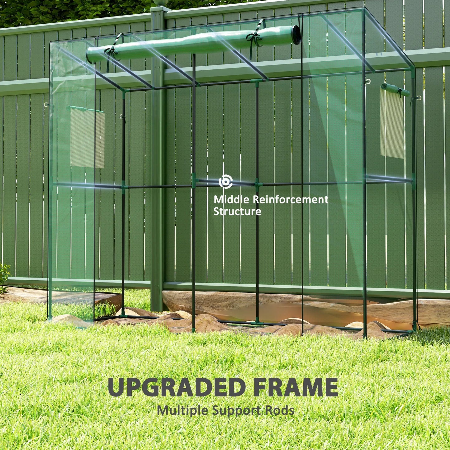 Portable Garden Greenhouse With Reinforced Frame For Plants