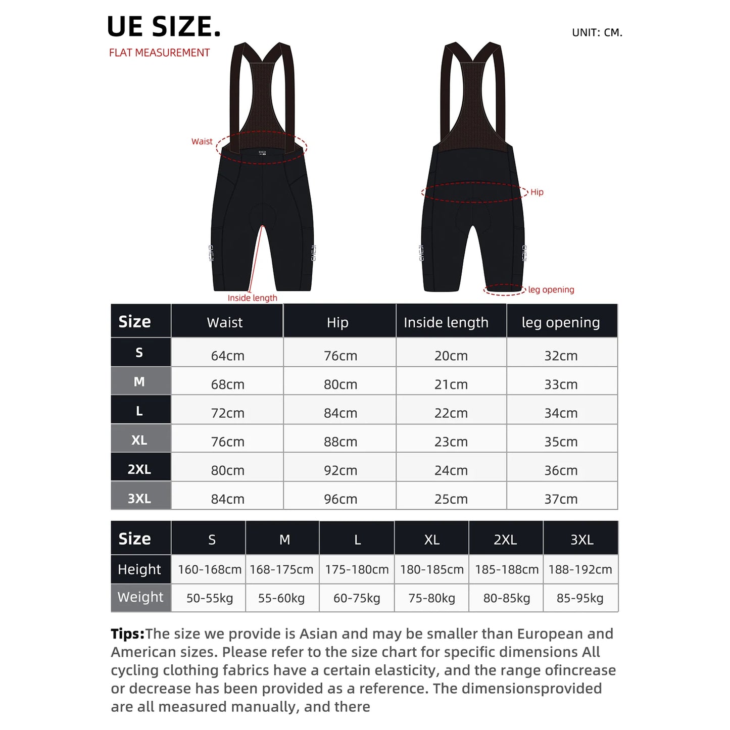 Cheji Men's Cycling Bib Shorts Seamless Quick-Drying Comfort