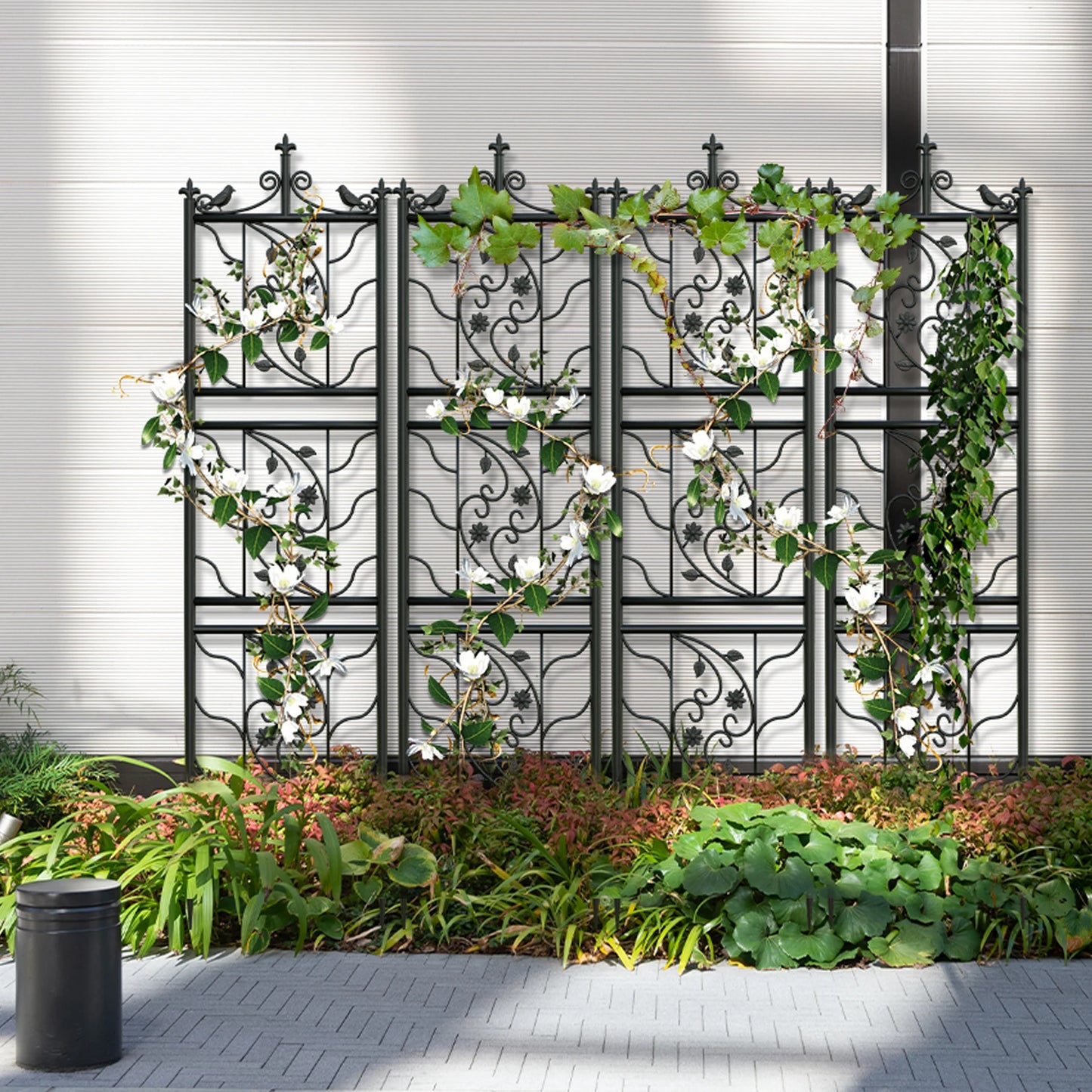 Garden Trellis Decorative Outdoor Metal Fence Lattice Panel